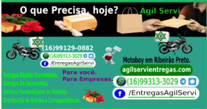 Motoboy em Ribeirão Preto é com a Agilservi entregas rápidas, para você, sua empresa ou negocio.