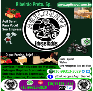 Agilservi Coletas e Entregas Rápidas de documentos, encomendas, produtos e mercadorias, motoboy aqui em Ribeirão Preto para você ou sua empresa.