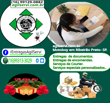 Agência Agilservi é Empresa de entregas rápidas aqui em Ribeirão Preto, fazemos entregas de documentos. Serviços de motoboy e entrega.